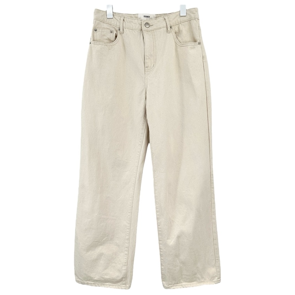 About You X Marie Von Behrens Cream White Loose Fit “Eva” Organic Cotton Jeans View 2